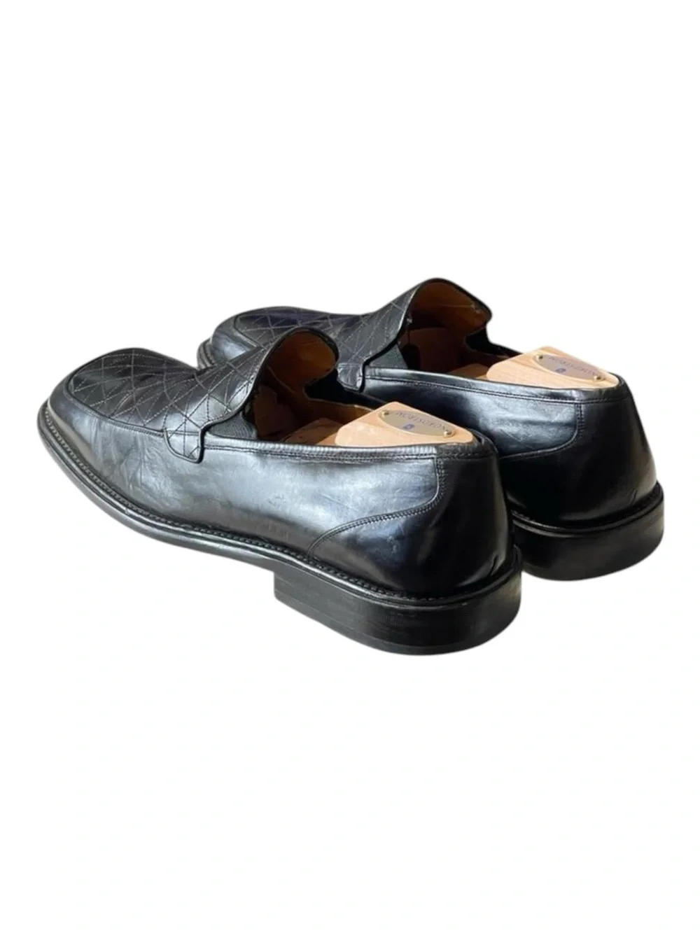 Avventura ᪣ Hand Crafted Quilted Detail Dress Shoe Loafers ᪣ Black Leather ᪣ 10M